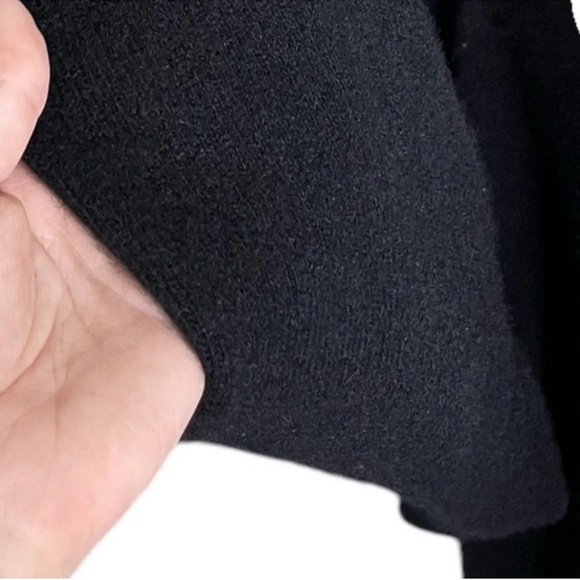 ZORAN 100% Cashmere Black MIDI Deep V-Neck Luxury Dress Size Medium - Picture 6 of 9